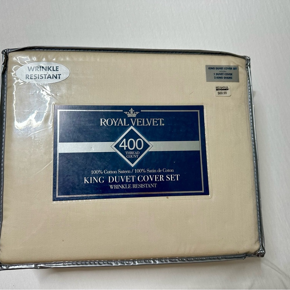 Cream King Duvet Cover Set